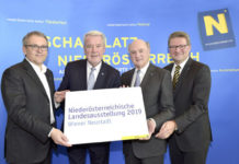 NÖ Landesausstellung 2019 in Wr. Neustadt Freuen sich auf die Landesausstellung 2019 (v. l.): Kurt Farasin