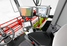 Virtueller Rundgang um den Mähdrescher Mit der App kann man auch in die Kabine "einsteigen" und eine 360 Grad-Rundumsicht erleben.