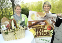 Am 1. Mai laden NÖ Heurige zur Hofjause ein Landesbäuerin Irene Neumann-Hartberger und Bauernbunddirektorin Klaudia Tanner freuen sich