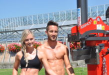 Sportlich und sexy wie noch nie Eva und Christof aus der Steiermark: topfit beim Holzhacken