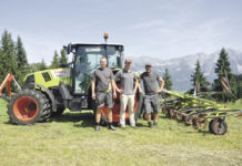 Claas-Technik ist auf dem Berg angekommen