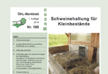 ÖKL-Merkblatt 108 “Schweinehaltung für Kleinbestände” erschienen