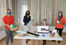 Landwirtschaftliche Fachschulen nähen umweltfreundliche Mund-Nasen-Schutz-Masken