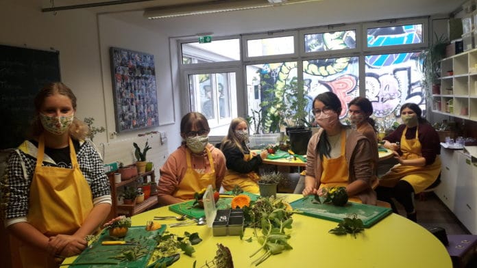 Kürbisgestecke 1.Jahrgang Gartenbau