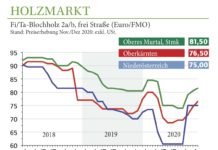 Holzmarkt Dezember 2020: Gute Nachfrage nach Frischholz