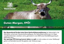 Bauernbund klar für Herkunftskennzeichnung