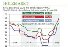 Holzmarkt Mai 2021: Die 100 Euro-Marke wurde geknackt