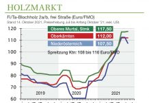 Holzmarkt September 2021: Nachfrage nach Nadelsägerundholz flacht ab