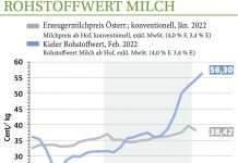 Milchmarkt Februar ’22: Heimische Milchpreise haben Aufholbedarf