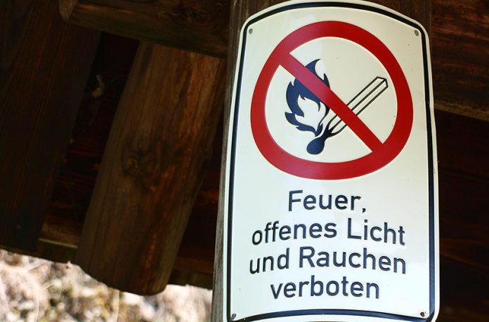 Feuer machen verboten
