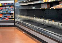 Serbien: Exportverbot soll Milchmangel bremsen Leere Supermarktregale