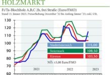 Holzmarkt Jänner ’23: Mit besseren Preisen in das neue Jahr