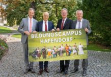 Schulzentrum Hafendorf im Entstehen