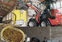 Erster mit Hoflader betriebener Futtermischwagen