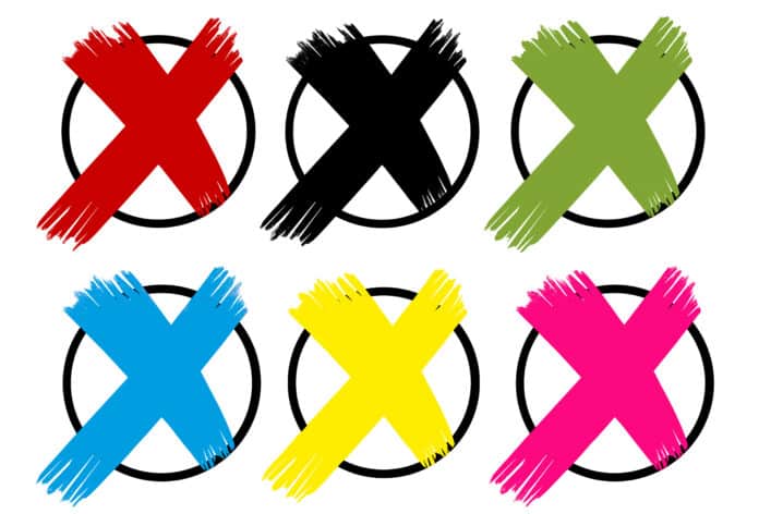 Wahlkreuze In Parteifarben GER