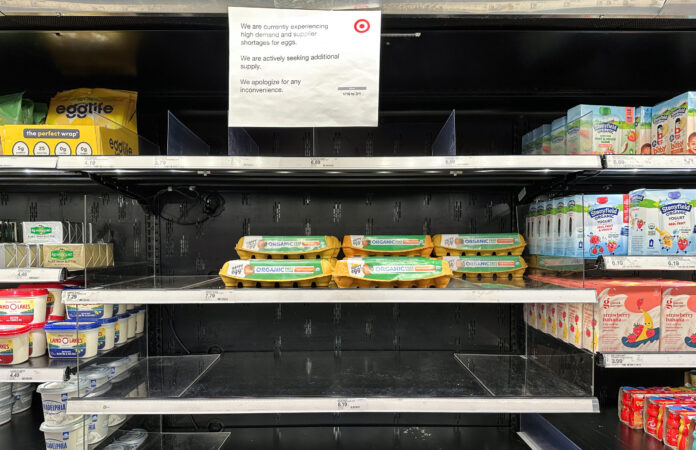 Supermarkt-Eierregal USA